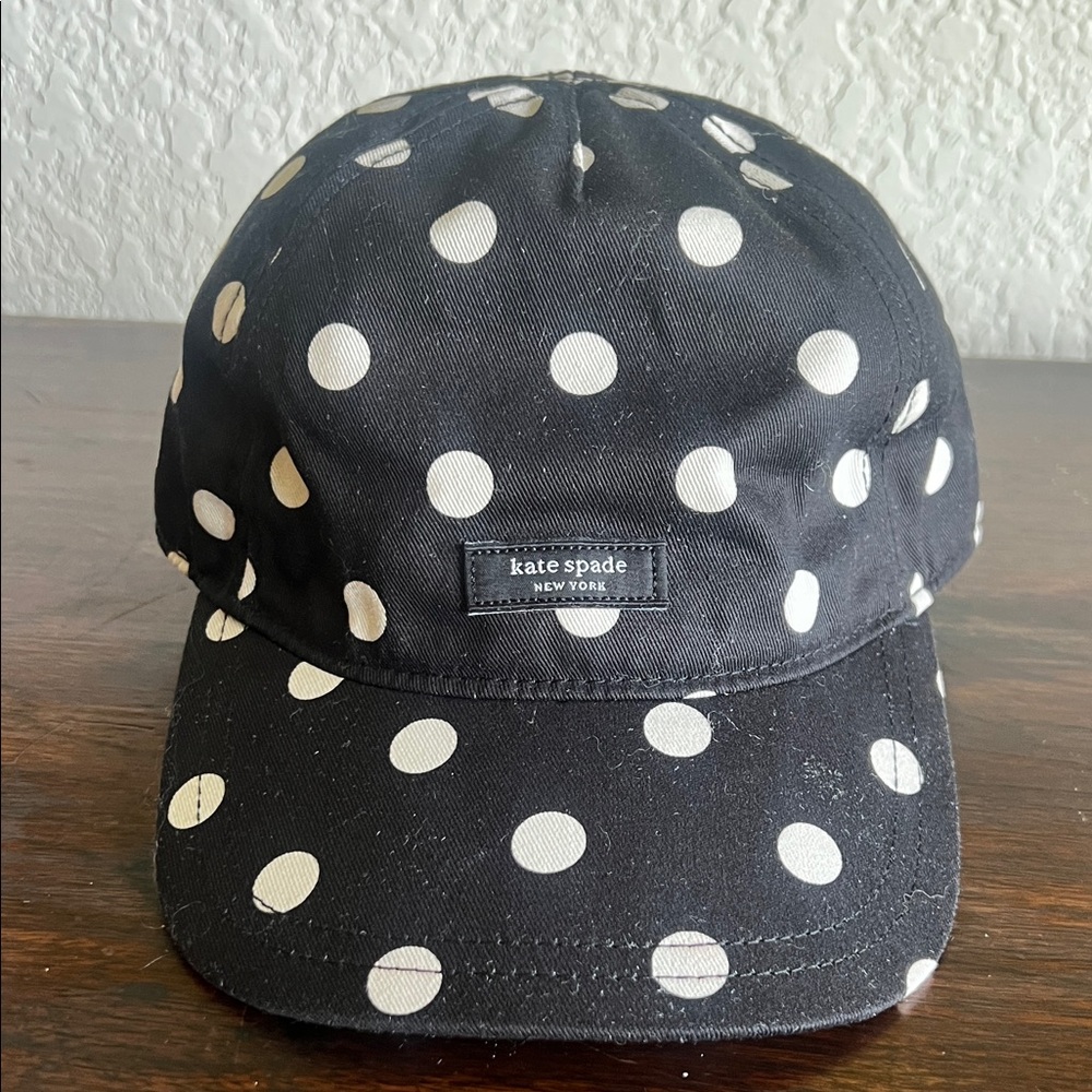 Kate Spade Black and White Polka Dot Hat